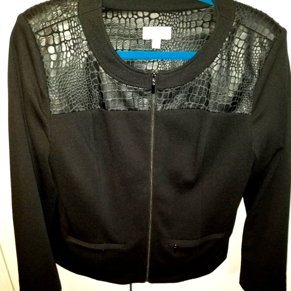 Dress jacket Black zip up!